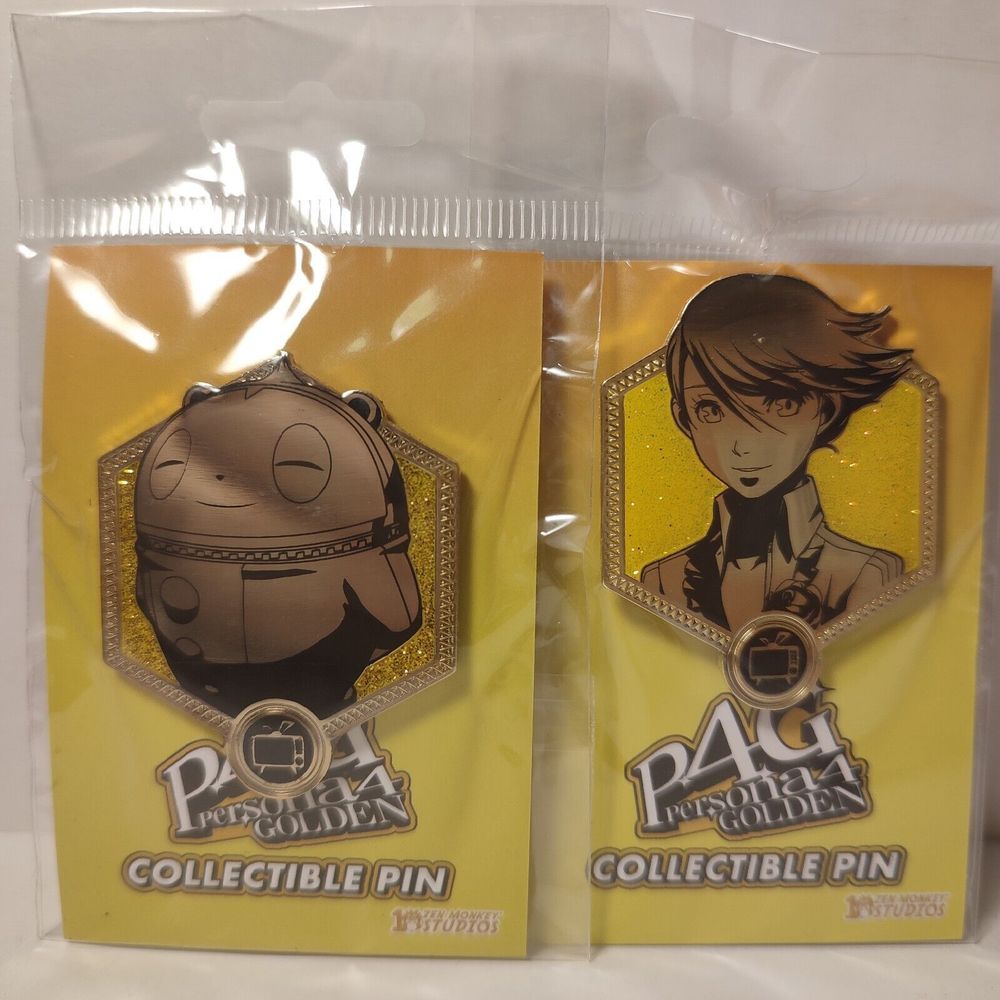 Persona 4 Teddie Enamel Pins Bundle Official Atlus Collectible Brooches Set of 2